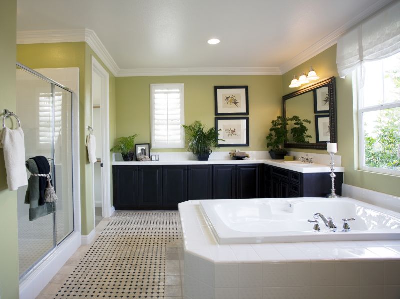 Bathroom with Bold Tile Accents